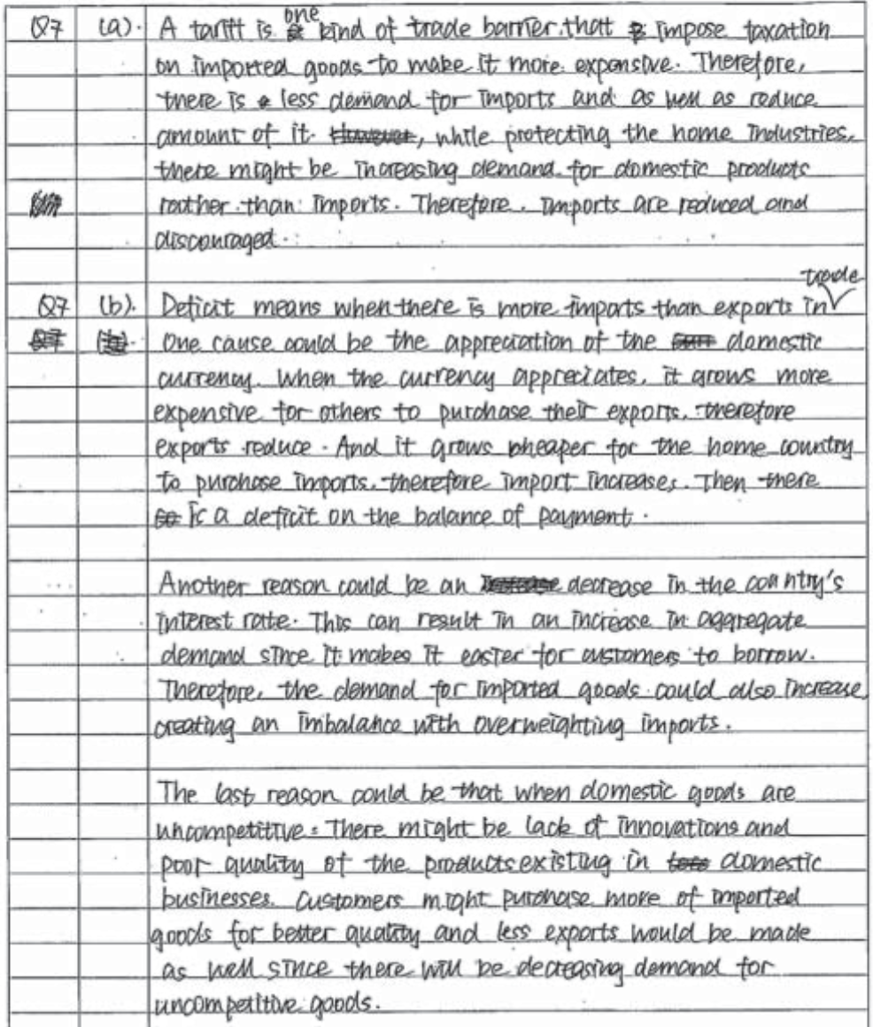 Example Candidate Responses (Standards Booklet)